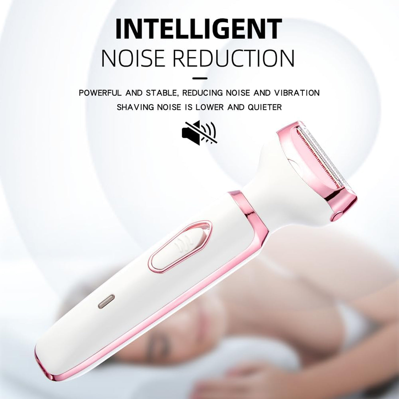 ElixMise 4-in-1 Waterproof Electric Razor for Women with 3-Blade Precision System, Sensitive Skin Tech and USB Rechargeable Base