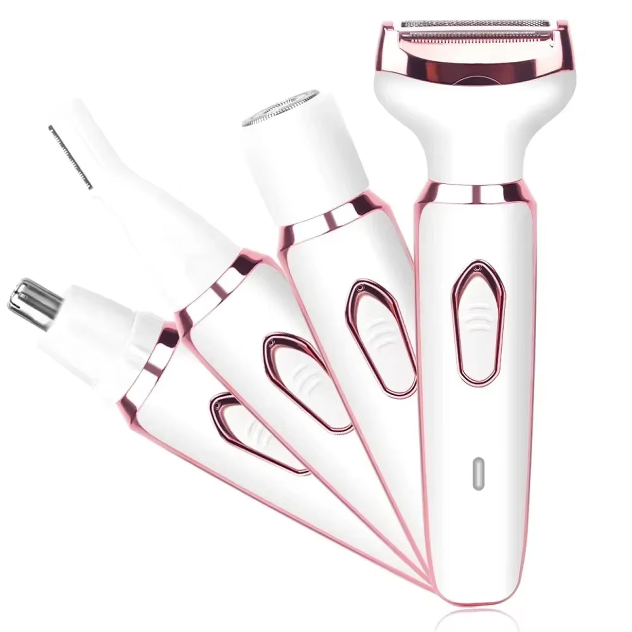 ElixMise 4-in-1 Waterproof Electric Razor for Women with 3-Blade Precision System, Sensitive Skin Tech and USB Rechargeable Base