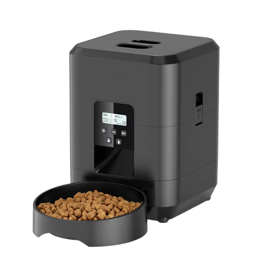 BostFoni Smart Automatic Cat Feeder with 10 Daily Meal Schedules, App Notifications and Anti-Jam Rotor System