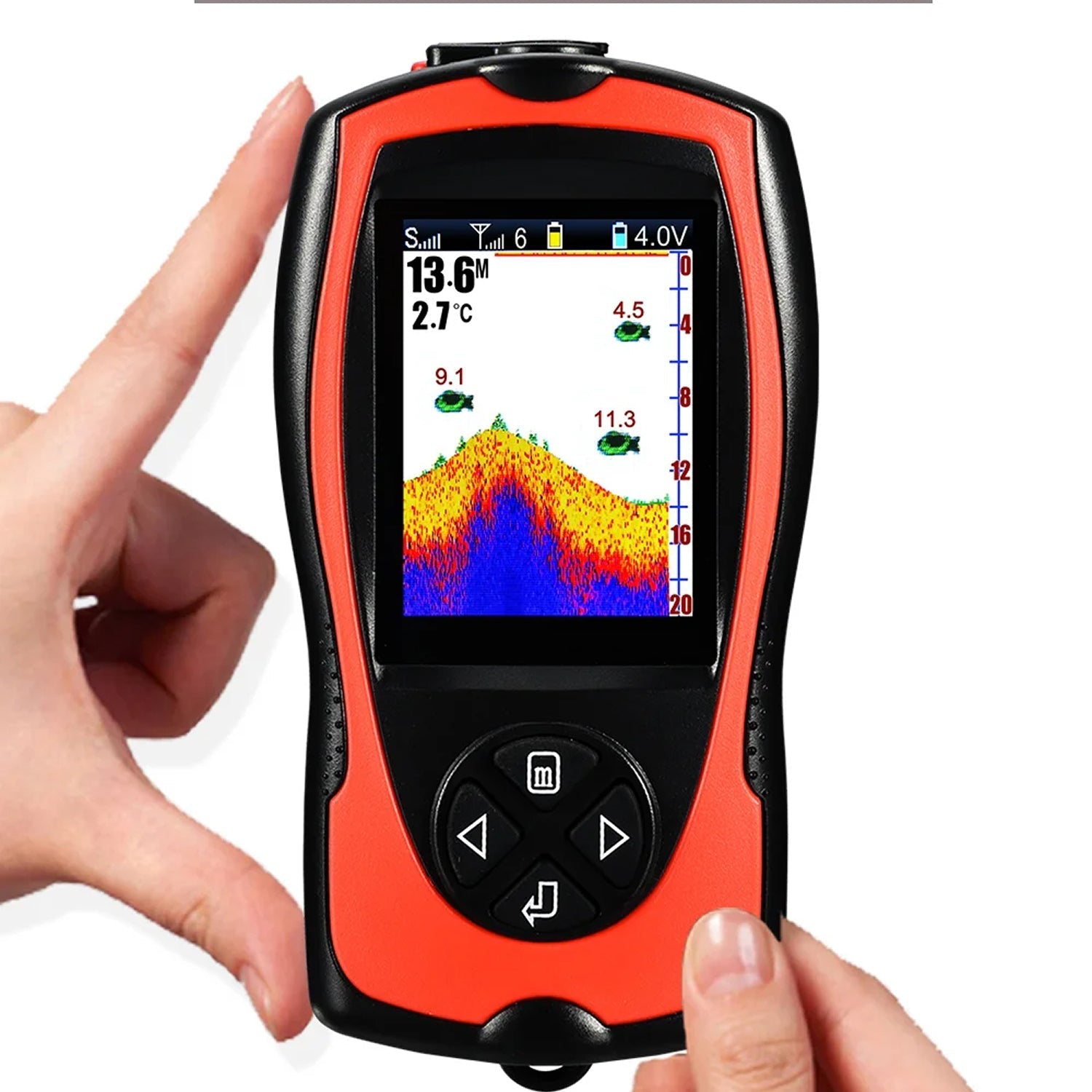 Wireless Fish Finder Portable Sonar 150m Range 2.4 TFT Color Display