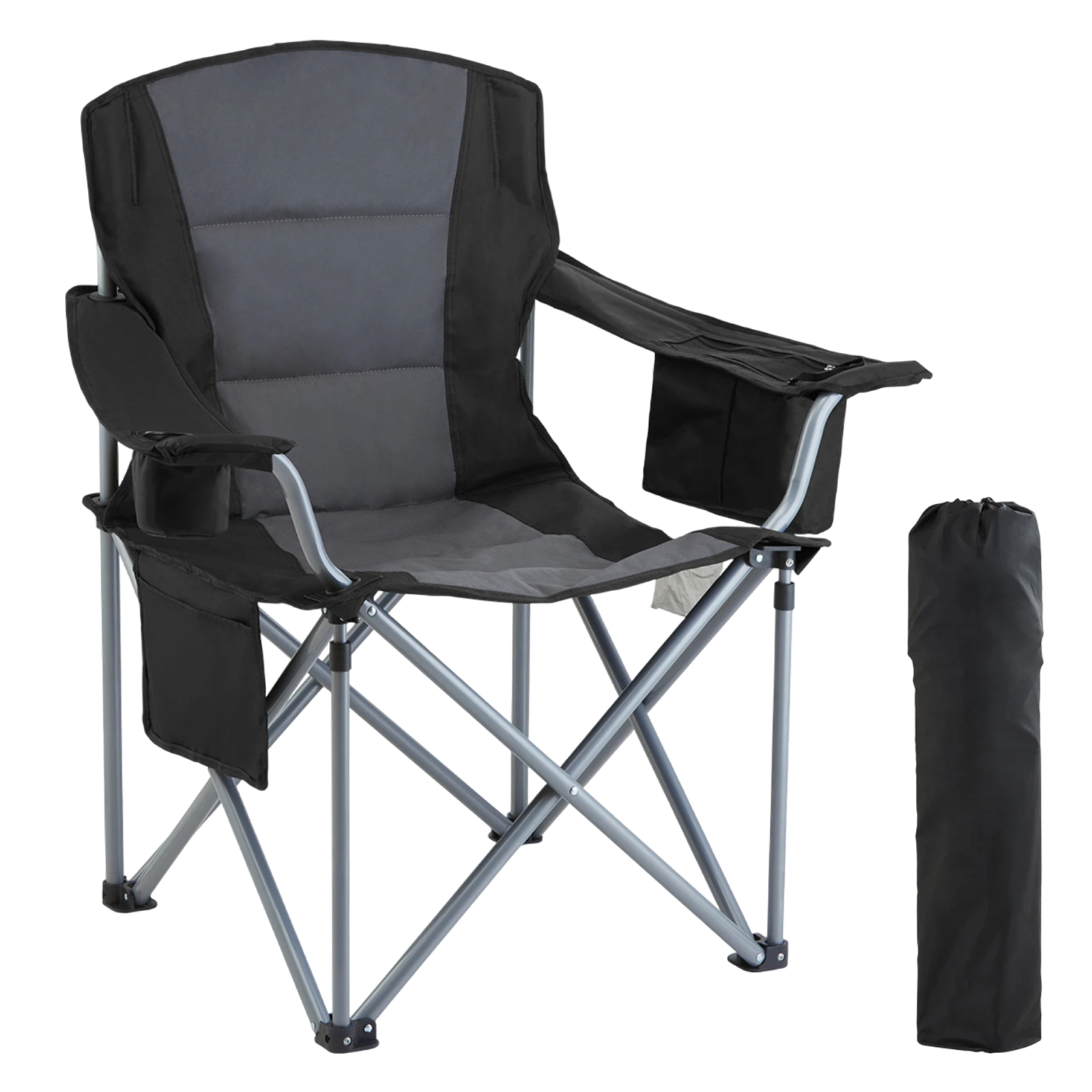 Portable Fishing Chair with Cooler Bag 350 lbs Capacity Foldable