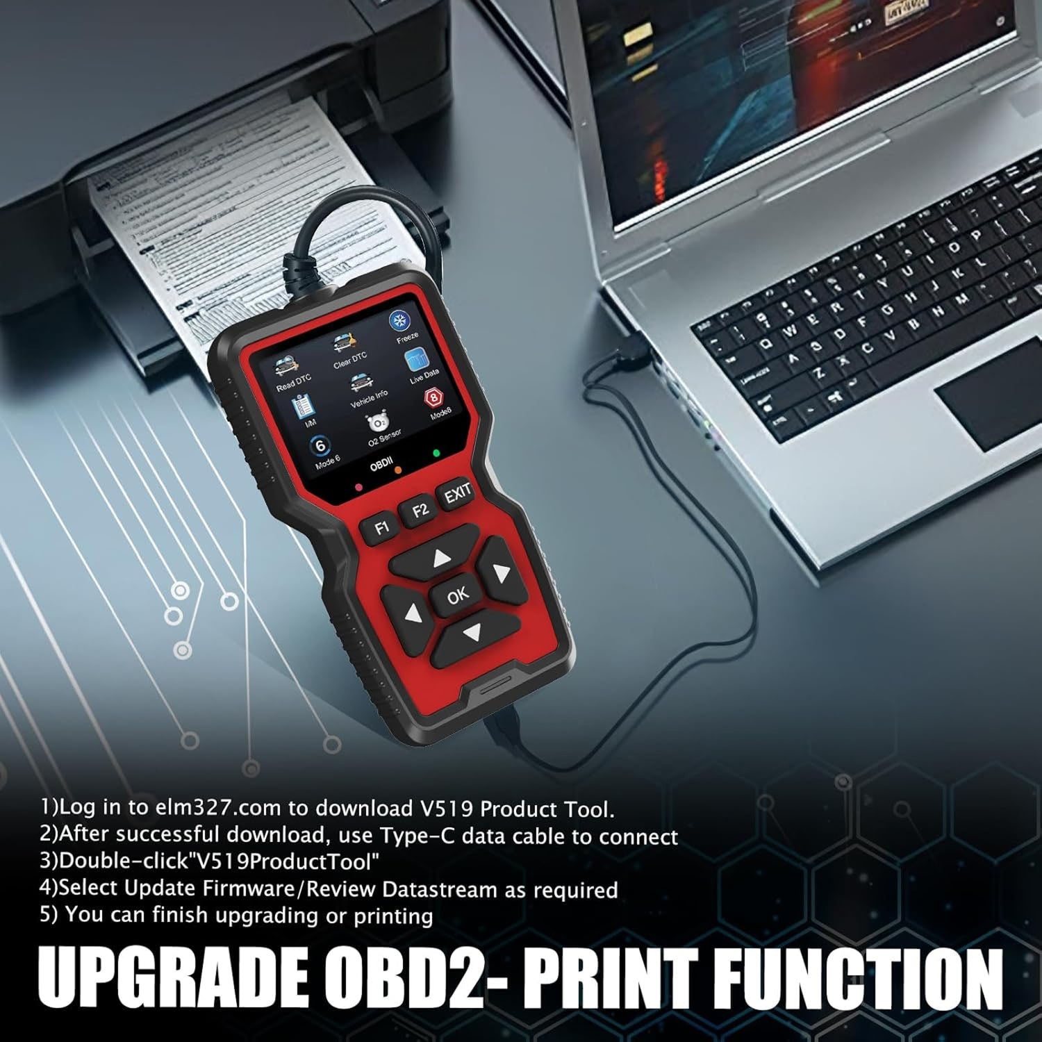 FixPolax OBD2 Scanner Professional - 35,901 DTC Library, Advanced Mode 6 & 8 Diagnostics, Battery Tester, and Lifetime Free Updates