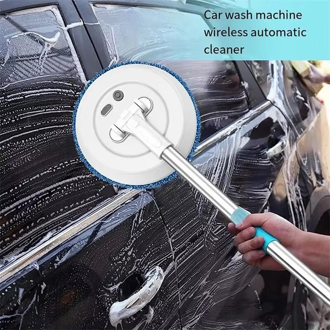 FlasiWipe Cordless Electric Mop - 2-in-1 Wet & Dry Cleaning with 3-Meter Telescopic Rod, High-Reach Window & Floor Scrubber, USB Rechargeable
