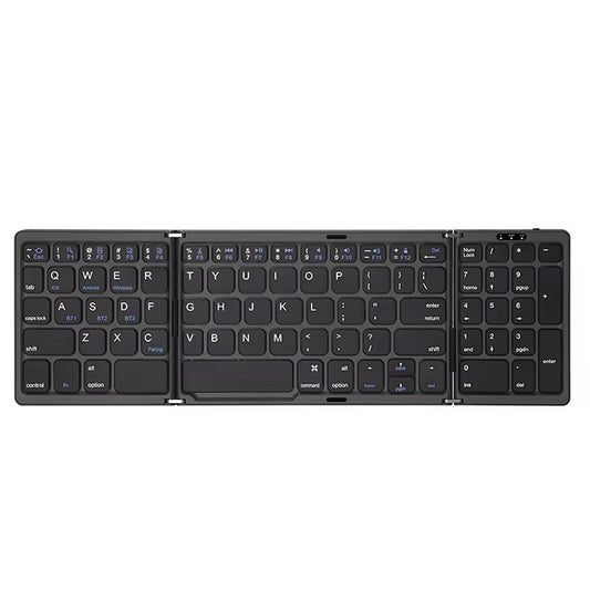 FlipiKeys 3-Fold Portable Bluetooth Keyboard with Integrated Touchpad, Multi-Device Pairing and Aircraft-Grade ABS Frame