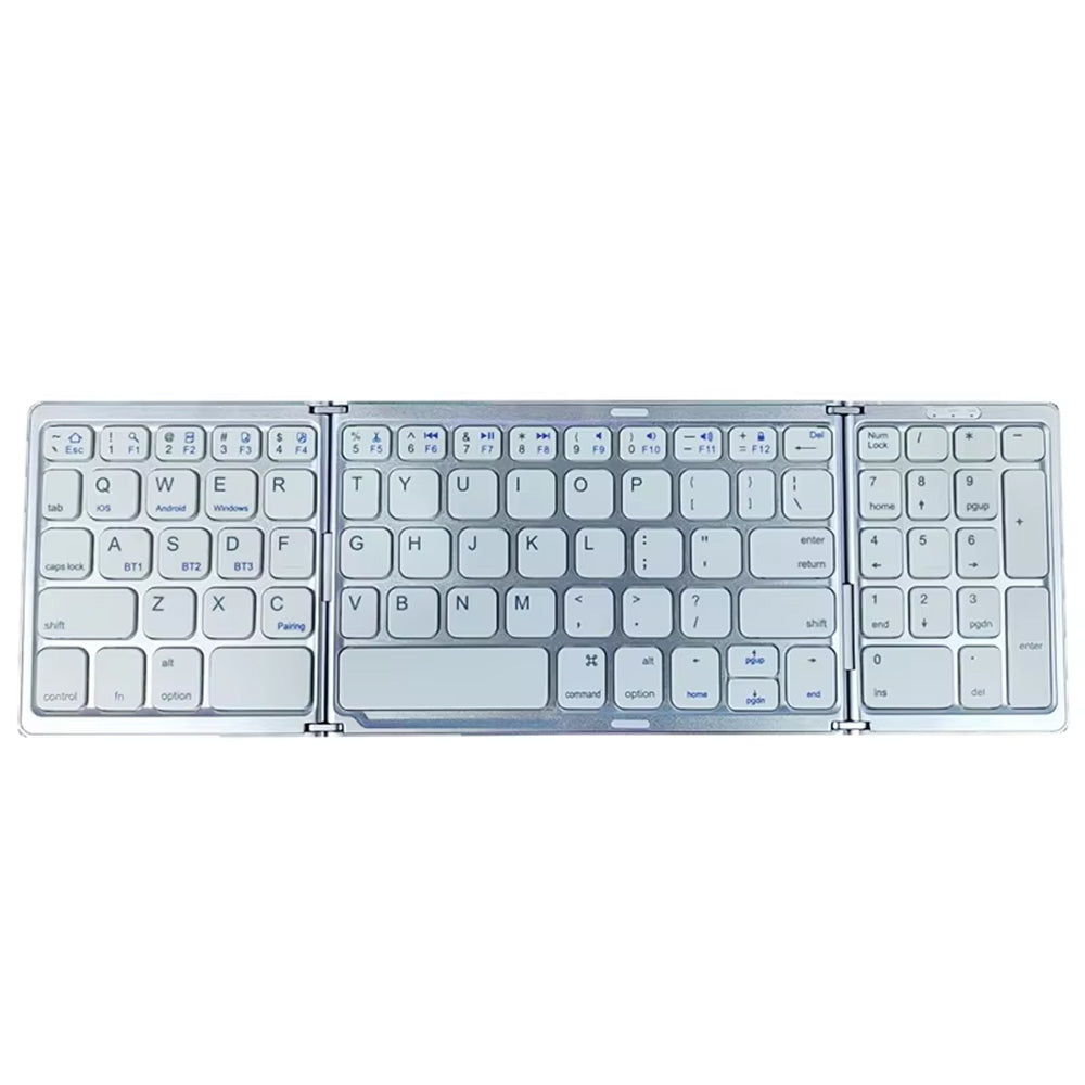 FlipiKeys 3-Fold Portable Bluetooth Keyboard with Integrated Touchpad, Multi-Device Pairing and Aircraft-Grade ABS Frame