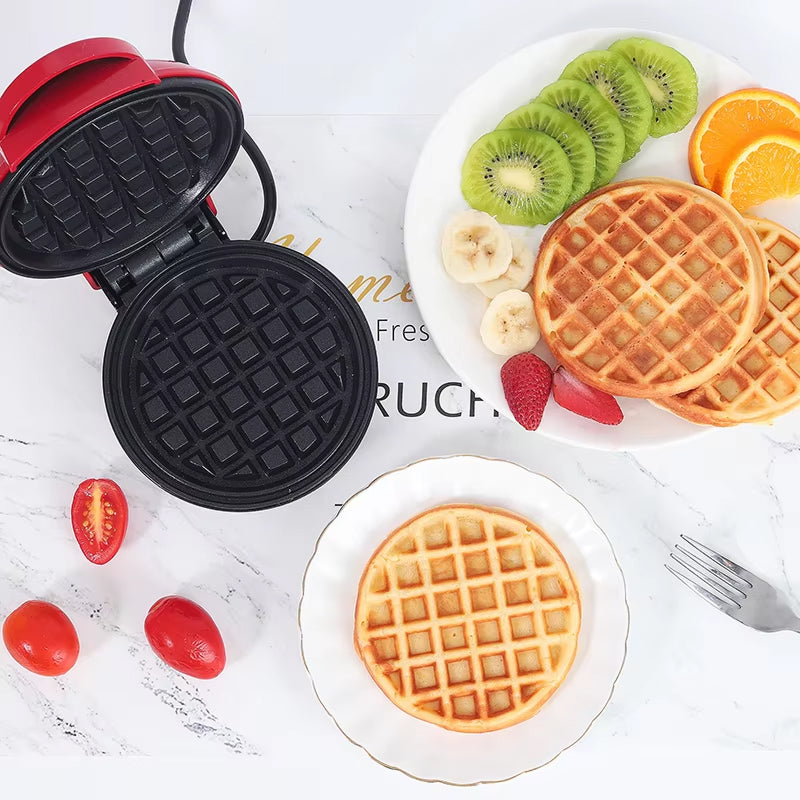 FoldYumi 350W Compact Waffle Maker with PFOA-Free Non-Stick Surface, 60-Second Cleanup and Cool-Touch Safety Handle