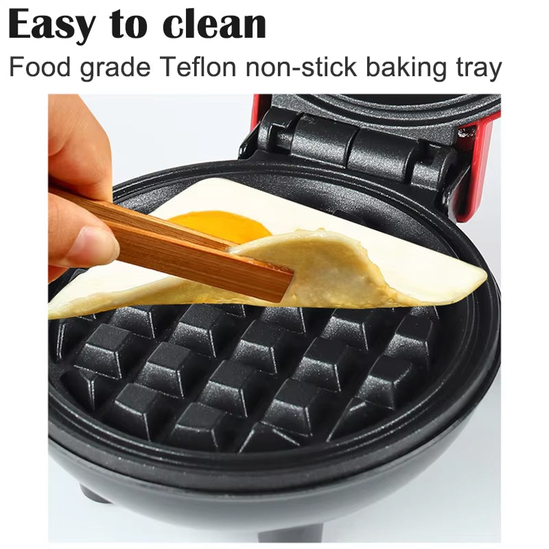 FoldYumi 350W Compact Waffle Maker with PFOA-Free Non-Stick Surface, 60-Second Cleanup and Cool-Touch Safety Handle