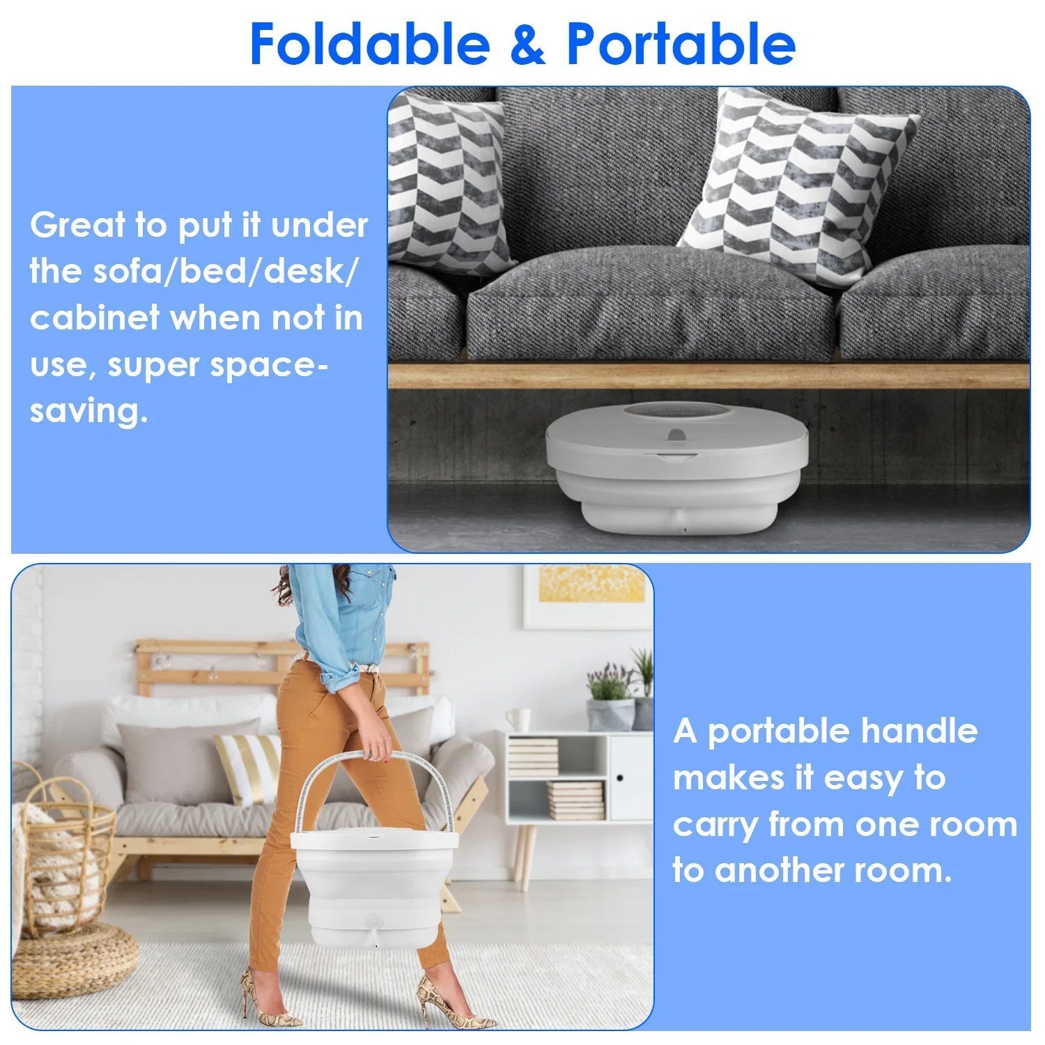 FotixBath Collapsible Foot Bath with Heat, 11L Large Capacity, PTC Rapid Heating & Remote Control for Stress Relief
