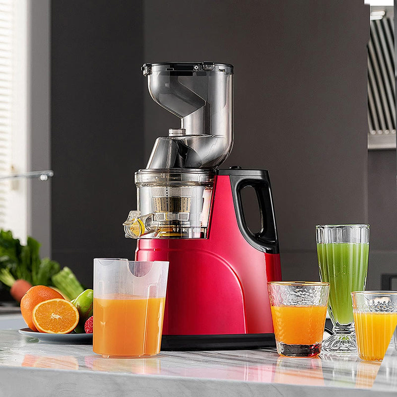 FrostyClas Cold Press Juicer 97% Yield Slow Masticating Juicer 70mm Large Feed Chute