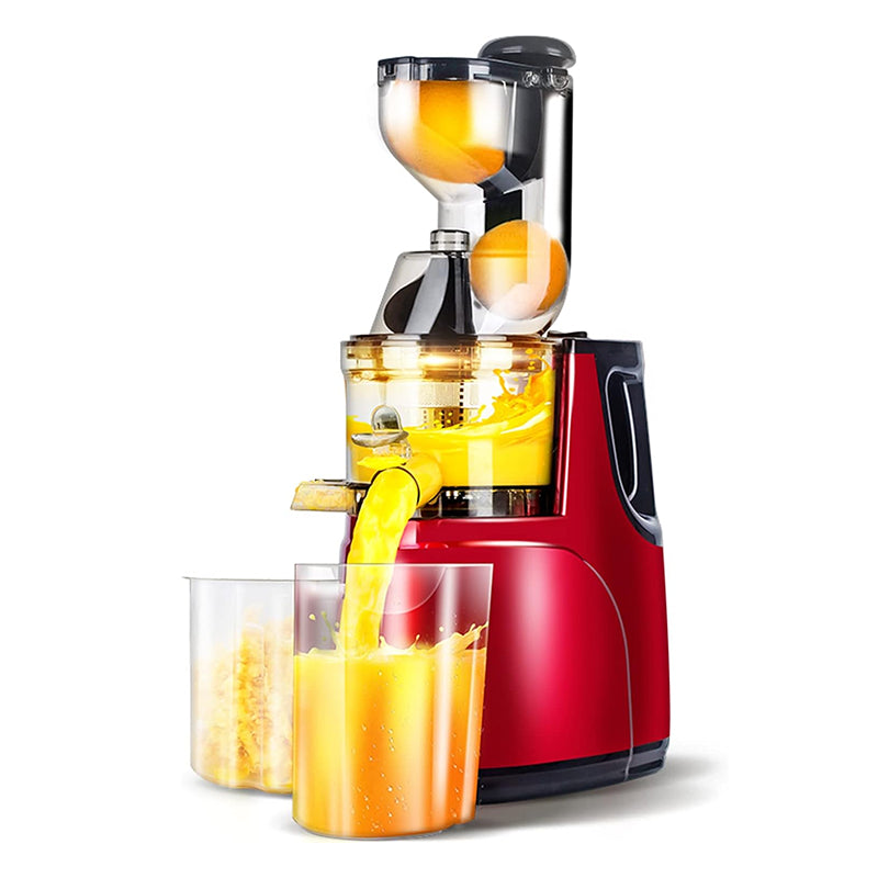 FrostyClas Cold Press Juicer 97% Yield Slow Masticating Juicer 70mm Large Feed Chute