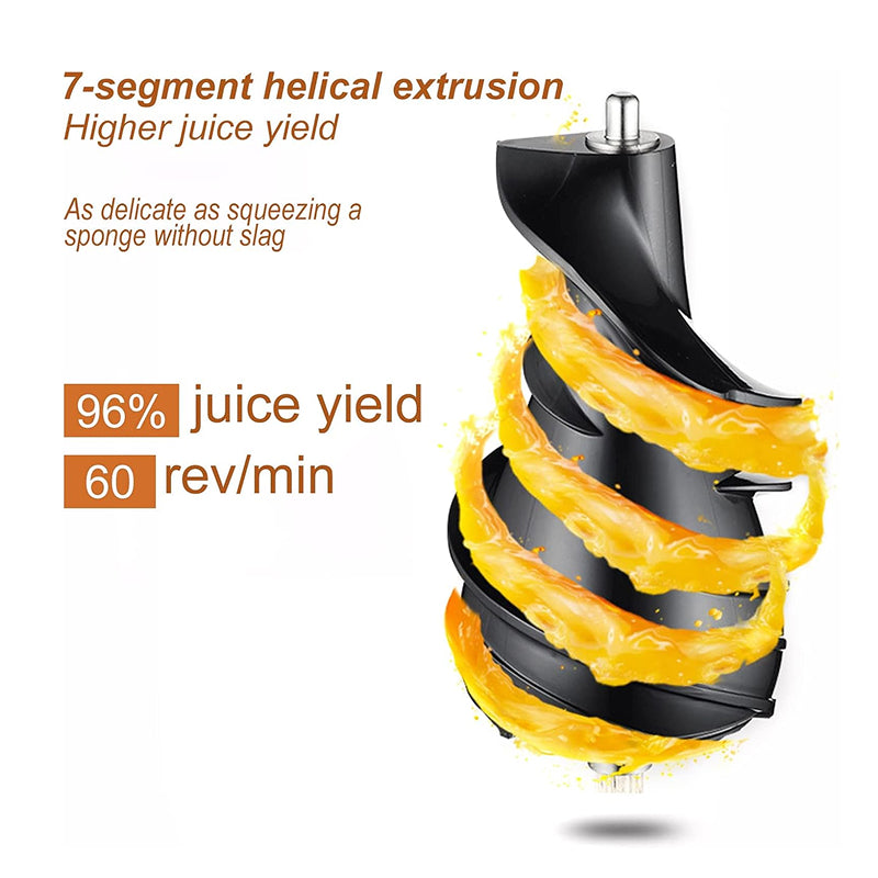 FrostyClas Cold Press Juicer 97% Yield Slow Masticating Juicer 70mm Large Feed Chute