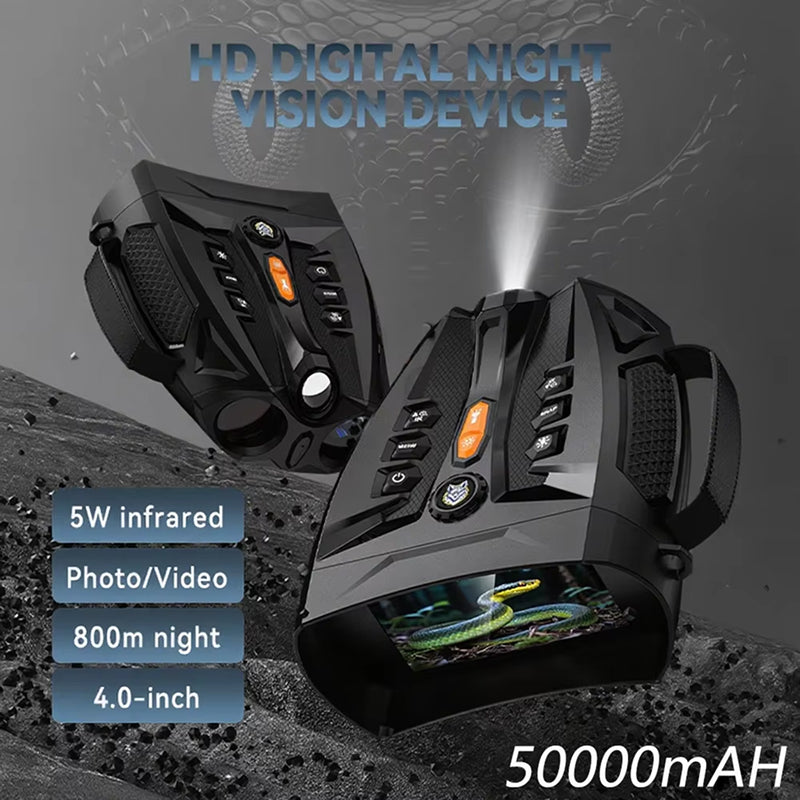 GazenOwl Night Vision Goggles 800m Range 4K Photo 1080P Video 4.0in IPS Display 10x Zoom