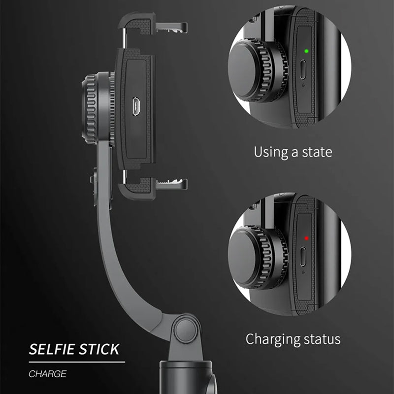 GimiLaxi Gimbal for iPhone - 200g Ultra-Lightweight Smart Anti-Shake Stabilizer with Integrated Tripod, 360° Rotation, and Bluetooth Remote