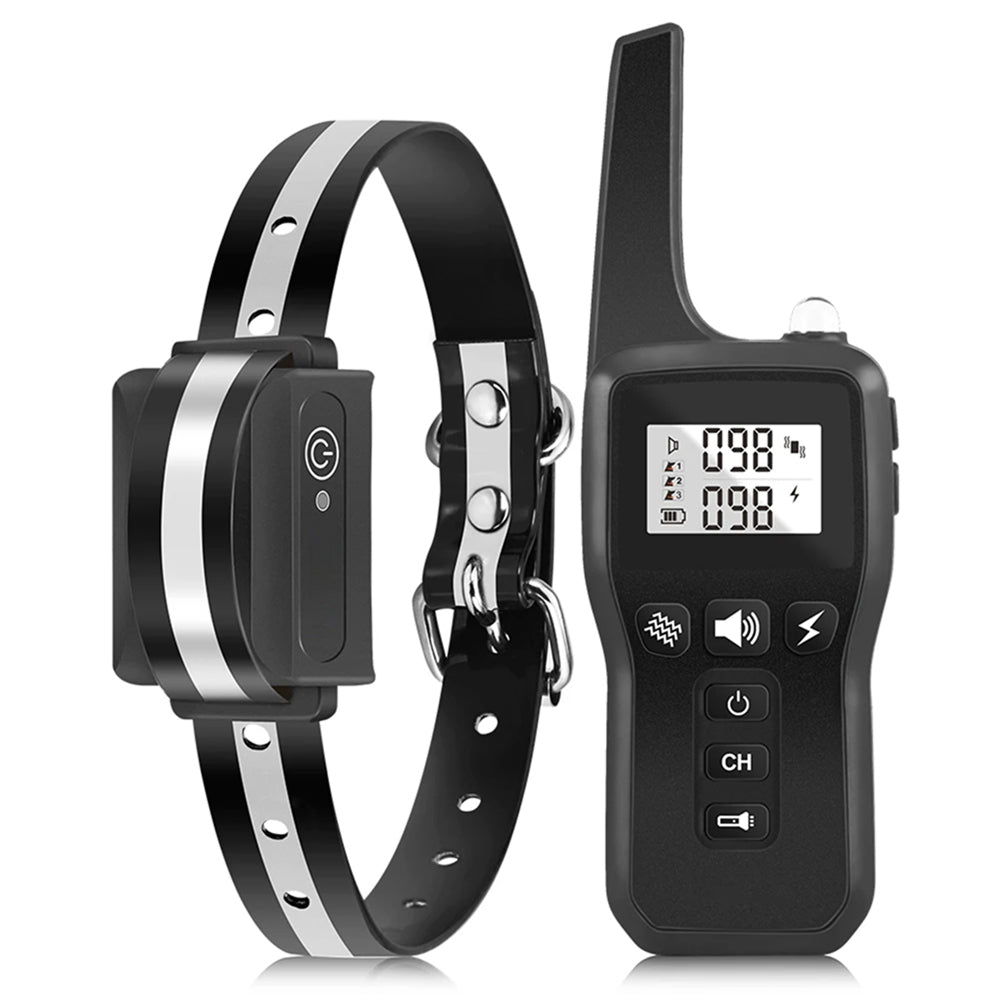 GivaxMi Dog Training Collar 3300ft Range IPX7 Waterproof Rechargeable 100 Levels Shock Vibration