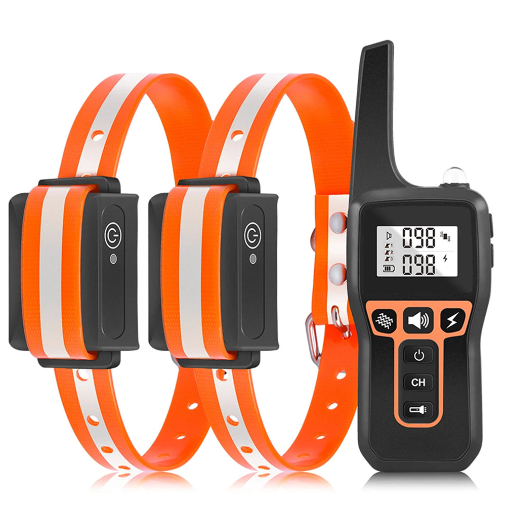GivaxMi Dog Training Collar 3300ft Range IPX7 Waterproof Rechargeable 100 Levels Shock Vibration