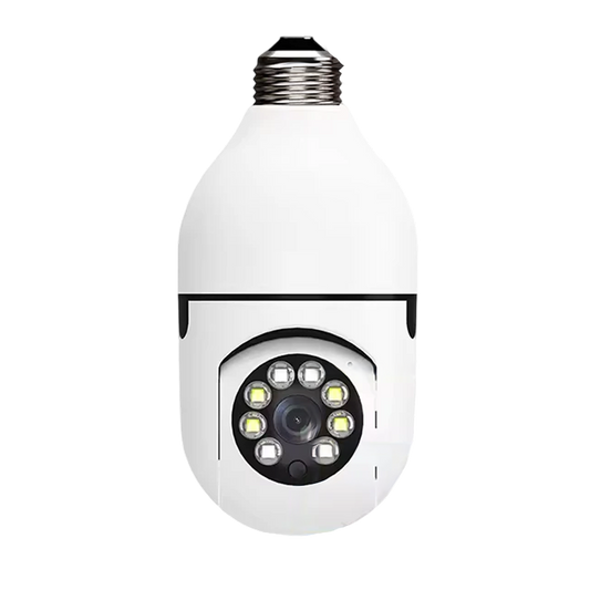 GlowieSpy Light Bulb Security Camera 360° Panoramic WiFi E27 Full Color Night Vision