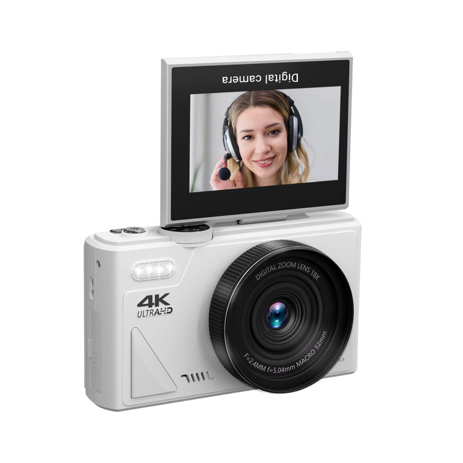 ShotRiso 64MP Digital Camera 4K 60FPS Vlogging Cam with 3