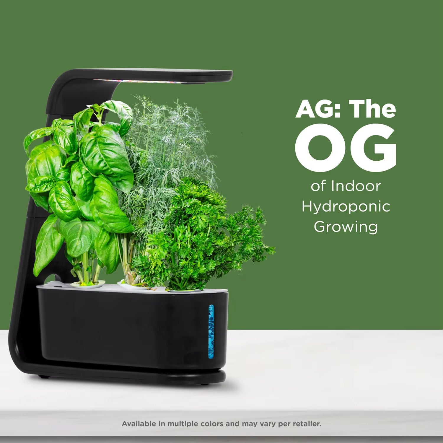 GreenKixa Indoor Hydroponic Garden - 15W Full Spectrum LED Grow Light, Silent Pump System with Adjustable Height for Herbs