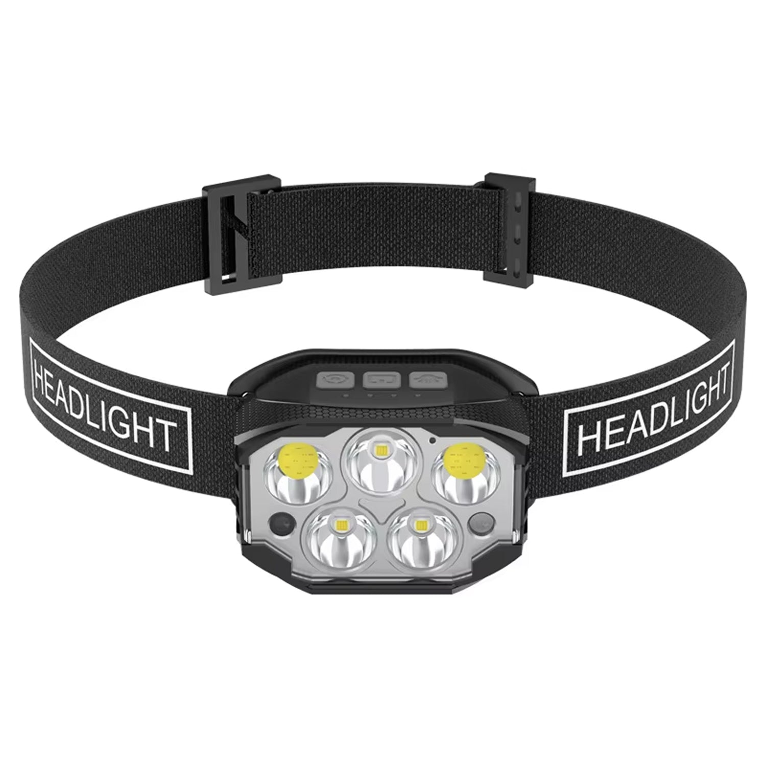 Rechargeable Headlamp 1200 Lumens 12 Modes Motion Sensor IP65 Waterproof