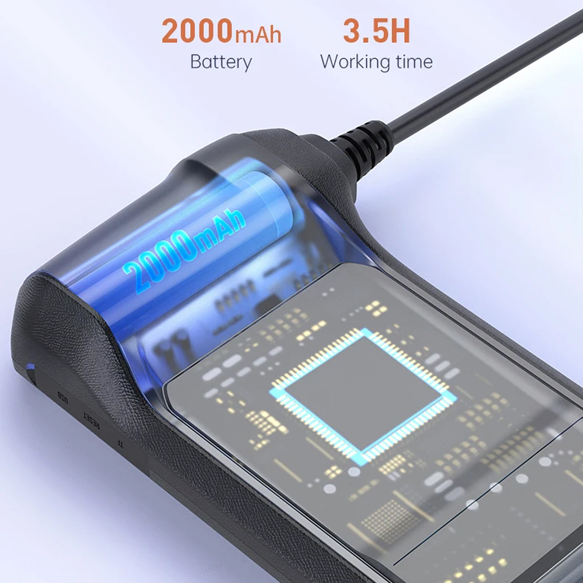 KixSpec Digital Endoscope - 4.3 Inch HD Display, 1080P Professional Inspection Camera, IP67 Waterproof Probe, and 3-Hour Rechargeable Battery