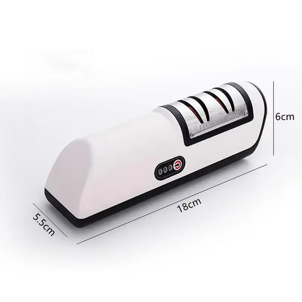 KnifiMix Electric Knife Sharpener Cordless USB Rechargeable 2-Speed Motor with Precision Angle Guides for Straight Blades