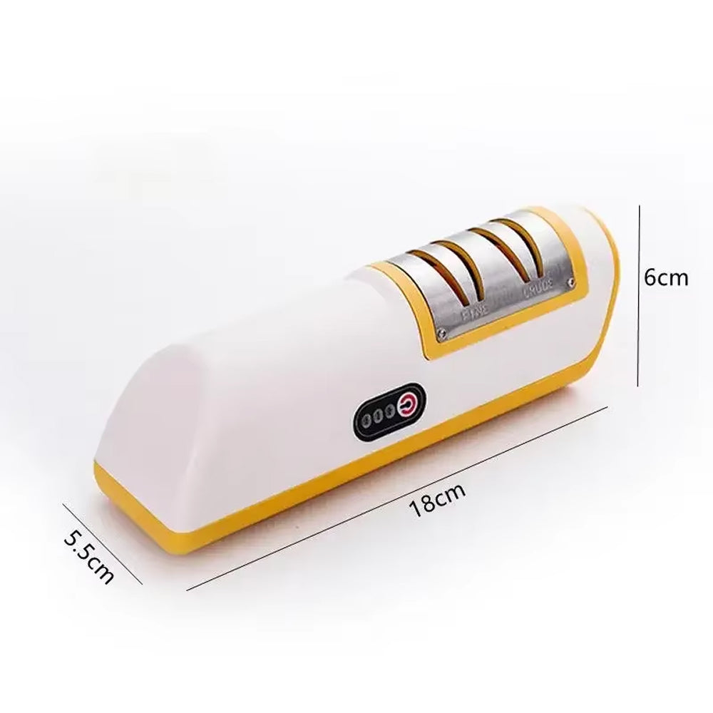 KnifiMix Electric Knife Sharpener Cordless USB Rechargeable 2-Speed Motor with Precision Angle Guides for Straight Blades