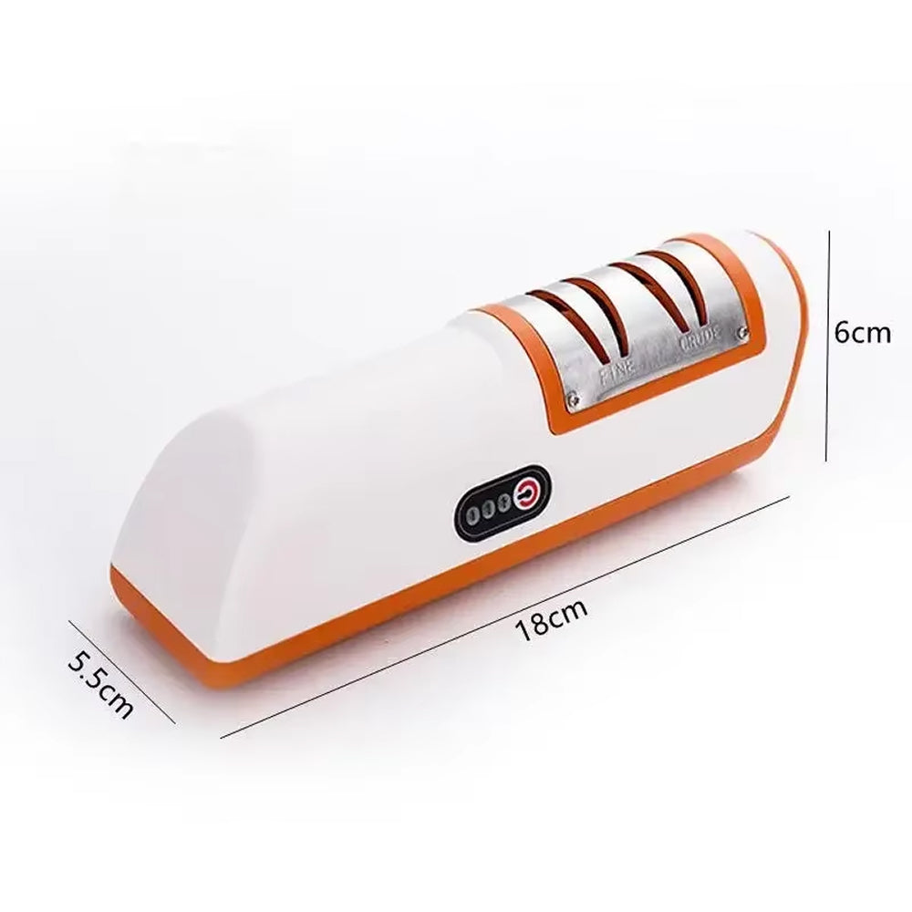 KnifiMix Electric Knife Sharpener Cordless USB Rechargeable 2-Speed Motor with Precision Angle Guides for Straight Blades