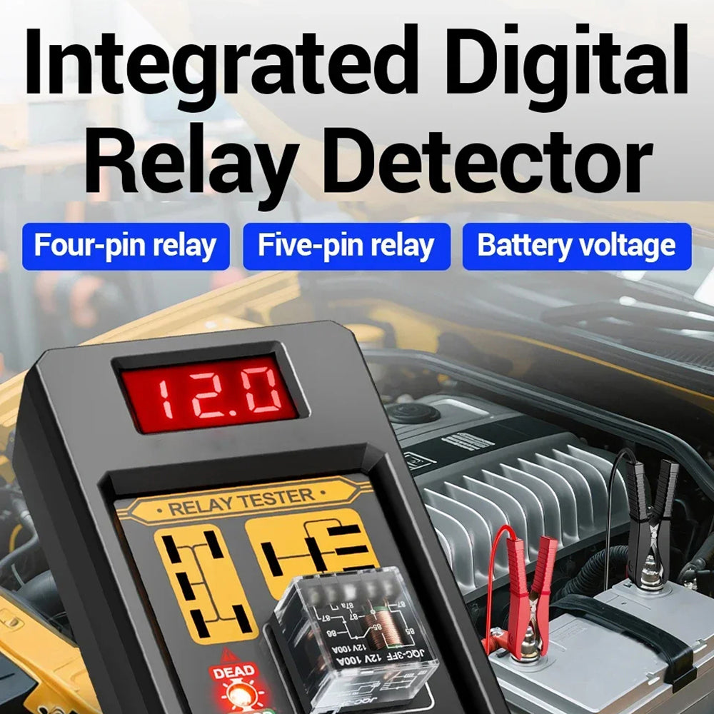 12V Automotive Relay Tester 4 Pin 5 Pin Diagnostic Tool with LED Voltage Display LamiWexi