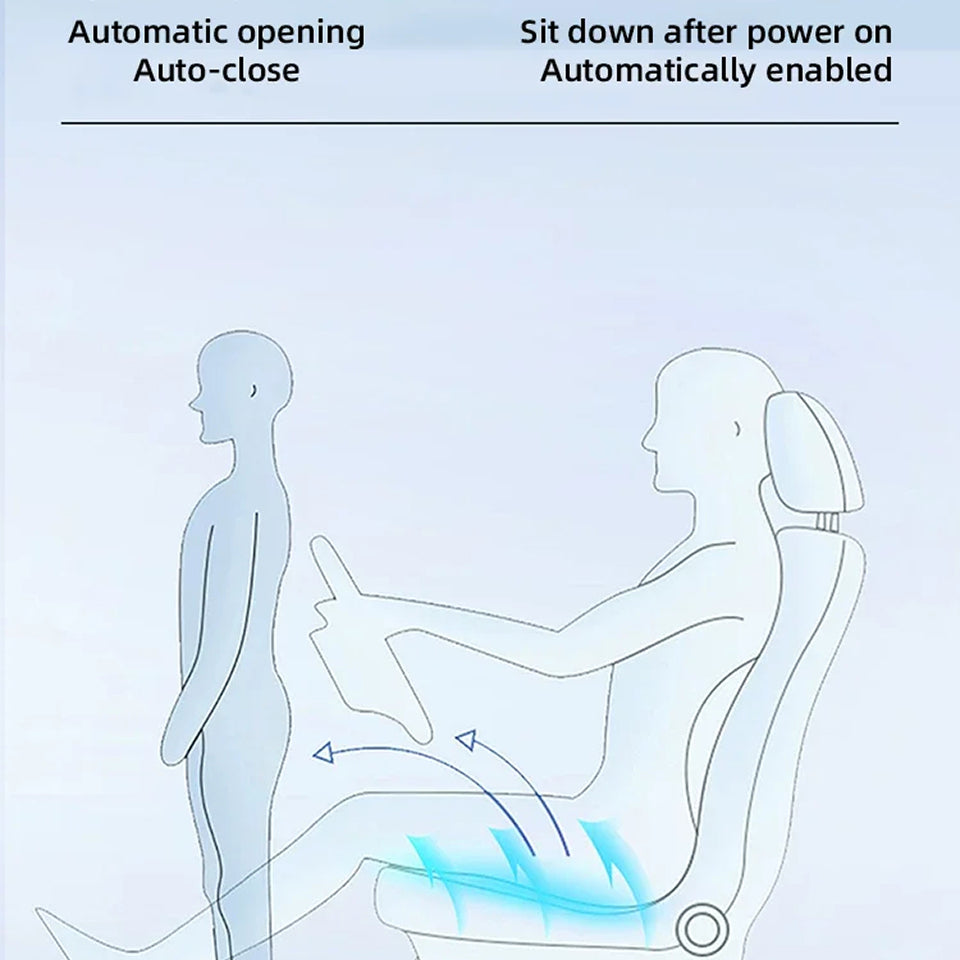 LieEsata Cooling Seat Cushion with Non-Slip Base for Car & Office Chair