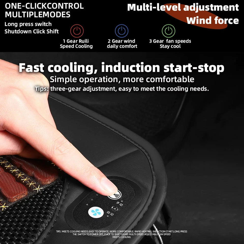 LieEsata Cooling Seat Cushion with Non-Slip Base for Car & Office Chair