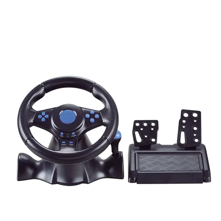 7-in-1 Universal Gaming Steering Wheel with Linear Pedals