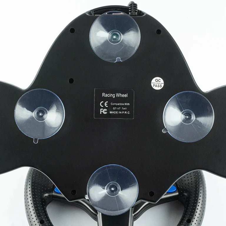 7-in-1 Universal Gaming Steering Wheel with Linear Pedals