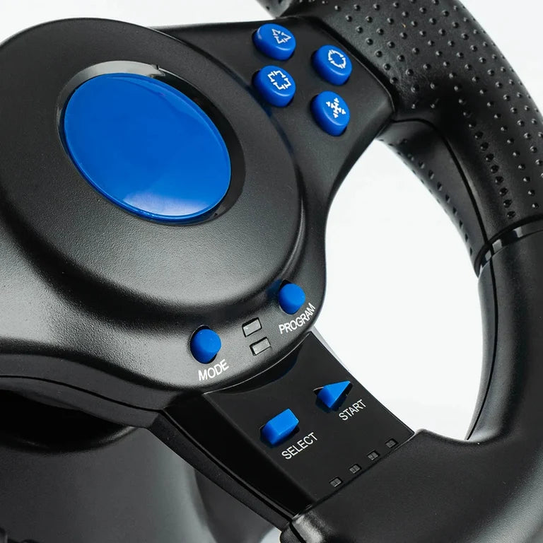 7-in-1 Universal Gaming Steering Wheel with Linear Pedals