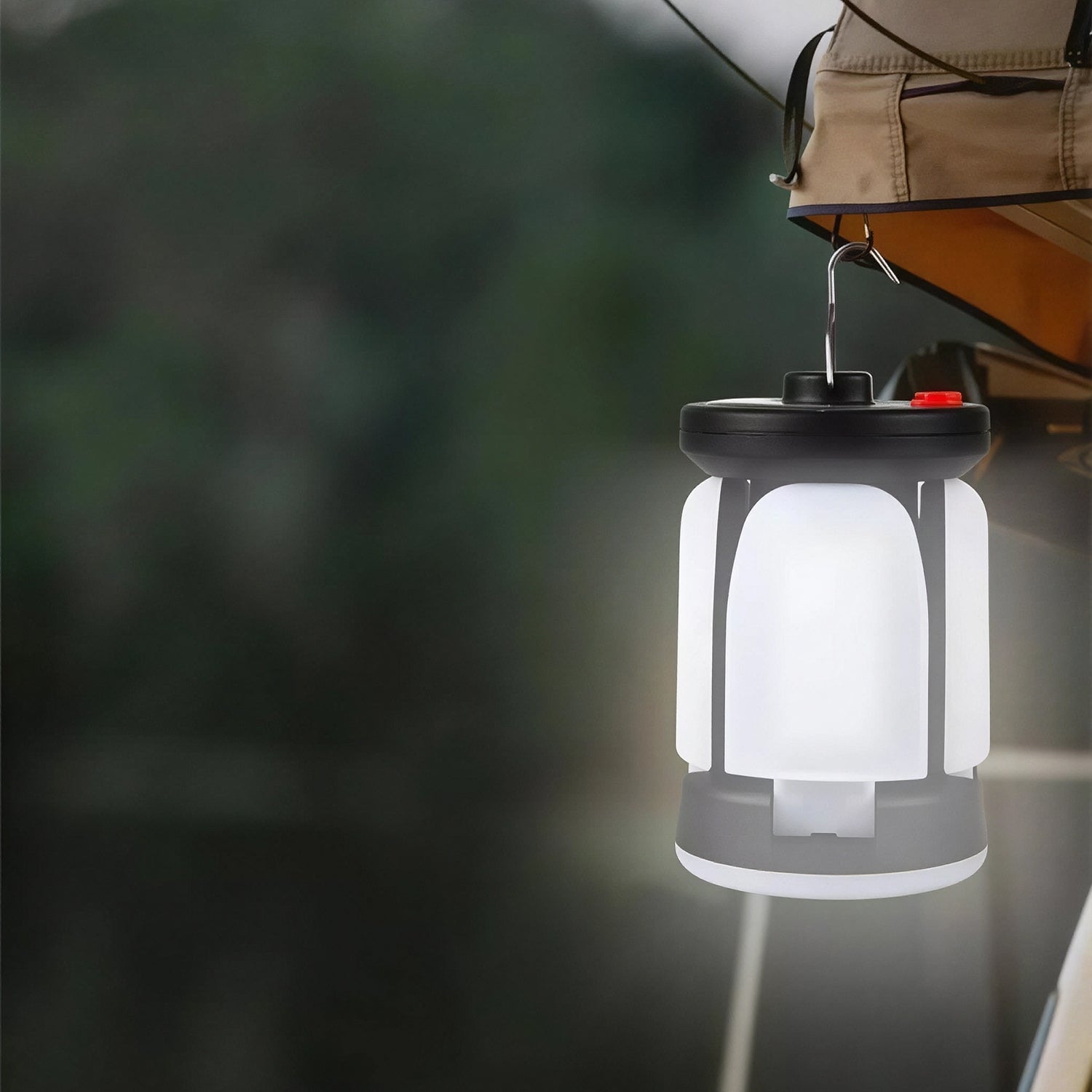 LomiFors Solar & USB Rechargeable Emergency Lantern with 90° Folding Leaf Design, 1000LM Brightness and 4500mAh Power Bank