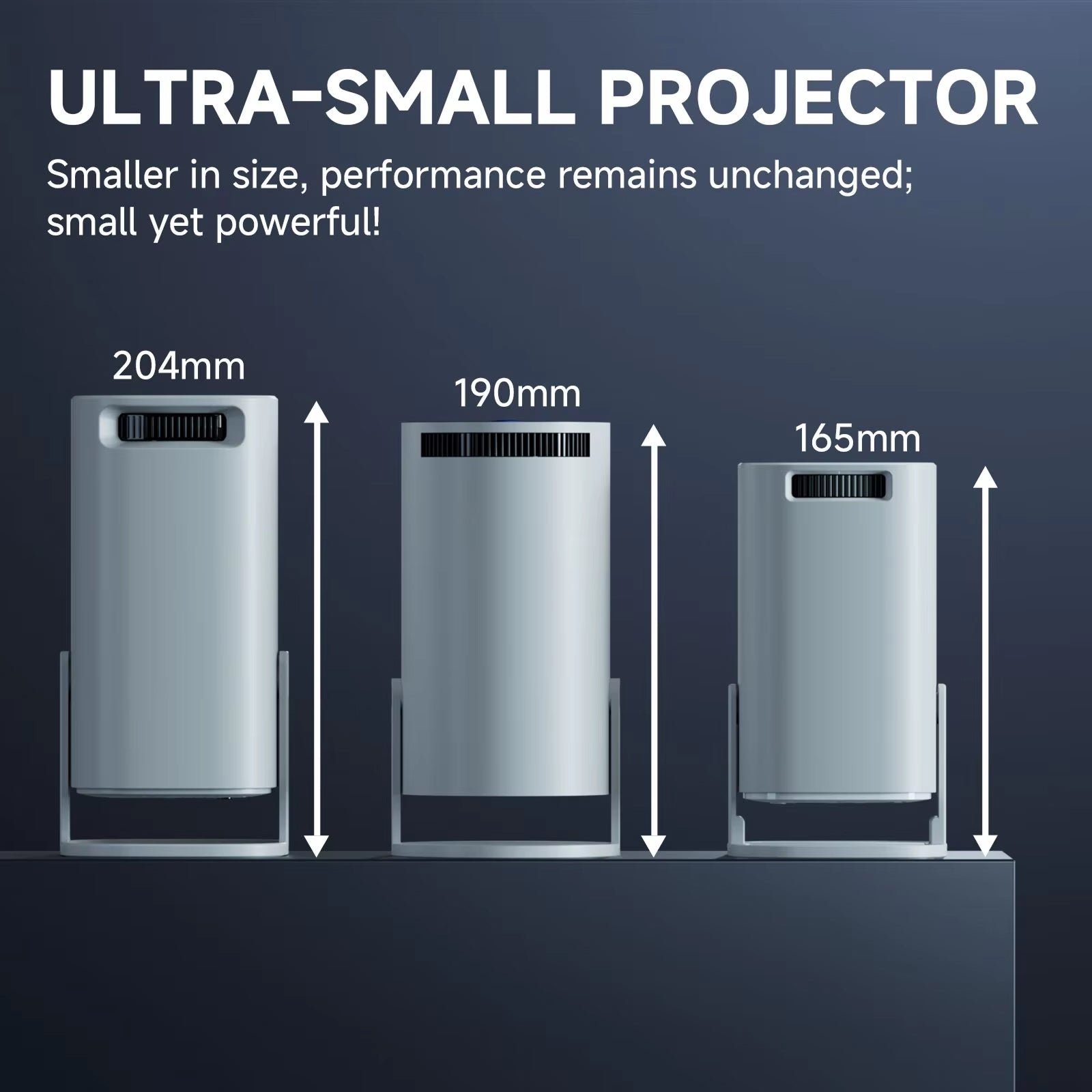LuxinBeam Android 14.0 Smart Mini Projector with 270° Rotating Gimbal, WiFi 6, Auto Focus and 150-Inch Cinematic Display