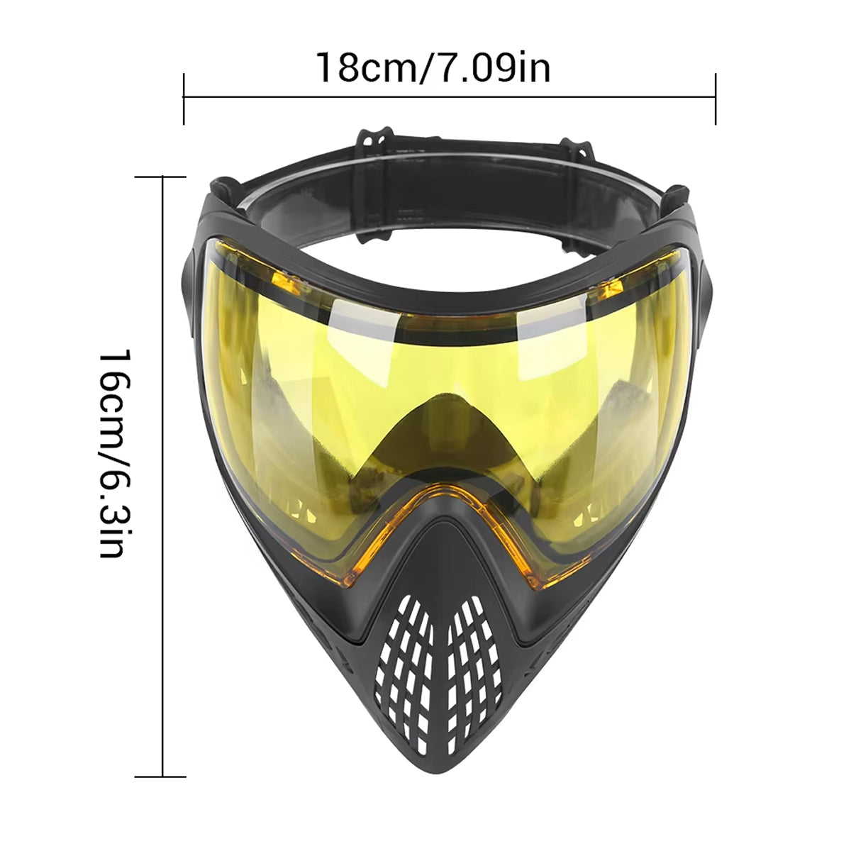 MaskiVax Tactical Airsoft Goggles with 150° Panoramic Vision, 2.5mm High-Impact Anti-Fog Lens and Soft Silicone Breathable Frame