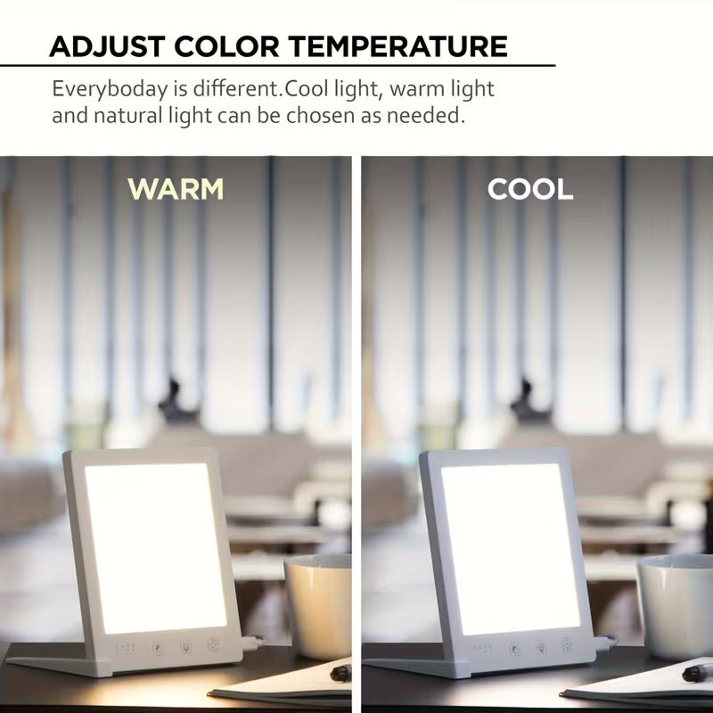 MiBeamix SAD Lamp - UV-Free 10,000 Lux Light Therapy Lamp with 3 Color Temperatures, Stepless Dimming and USB-C
