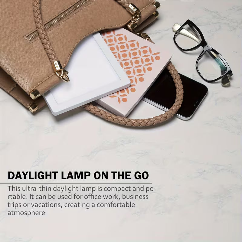 MiBeamix SAD Lamp - UV-Free 10,000 Lux Light Therapy Lamp with 3 Color Temperatures, Stepless Dimming and USB-C