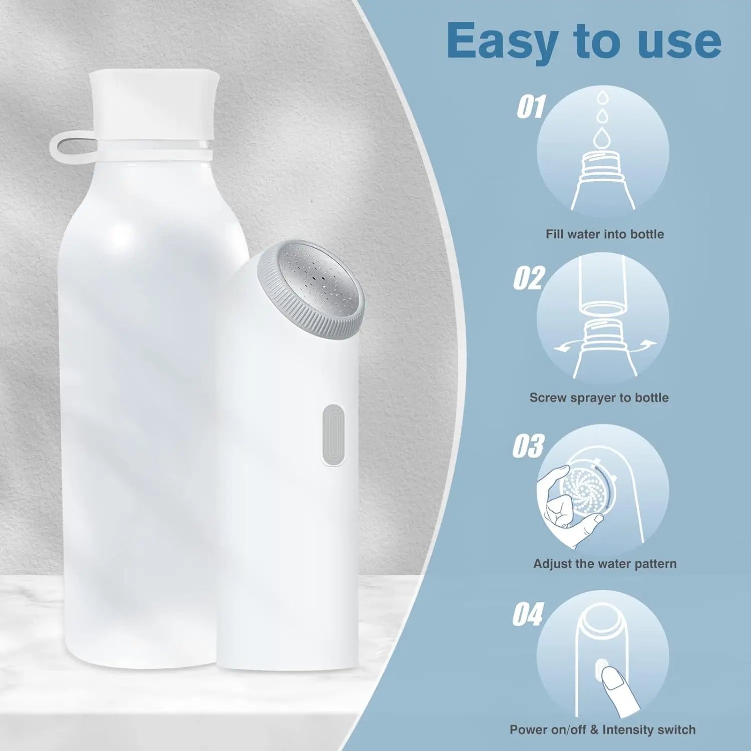 MidoFost Portable Bidet USB-C Rechargeable IPX7 Waterproof Travel Wash with 4 Spray Modes