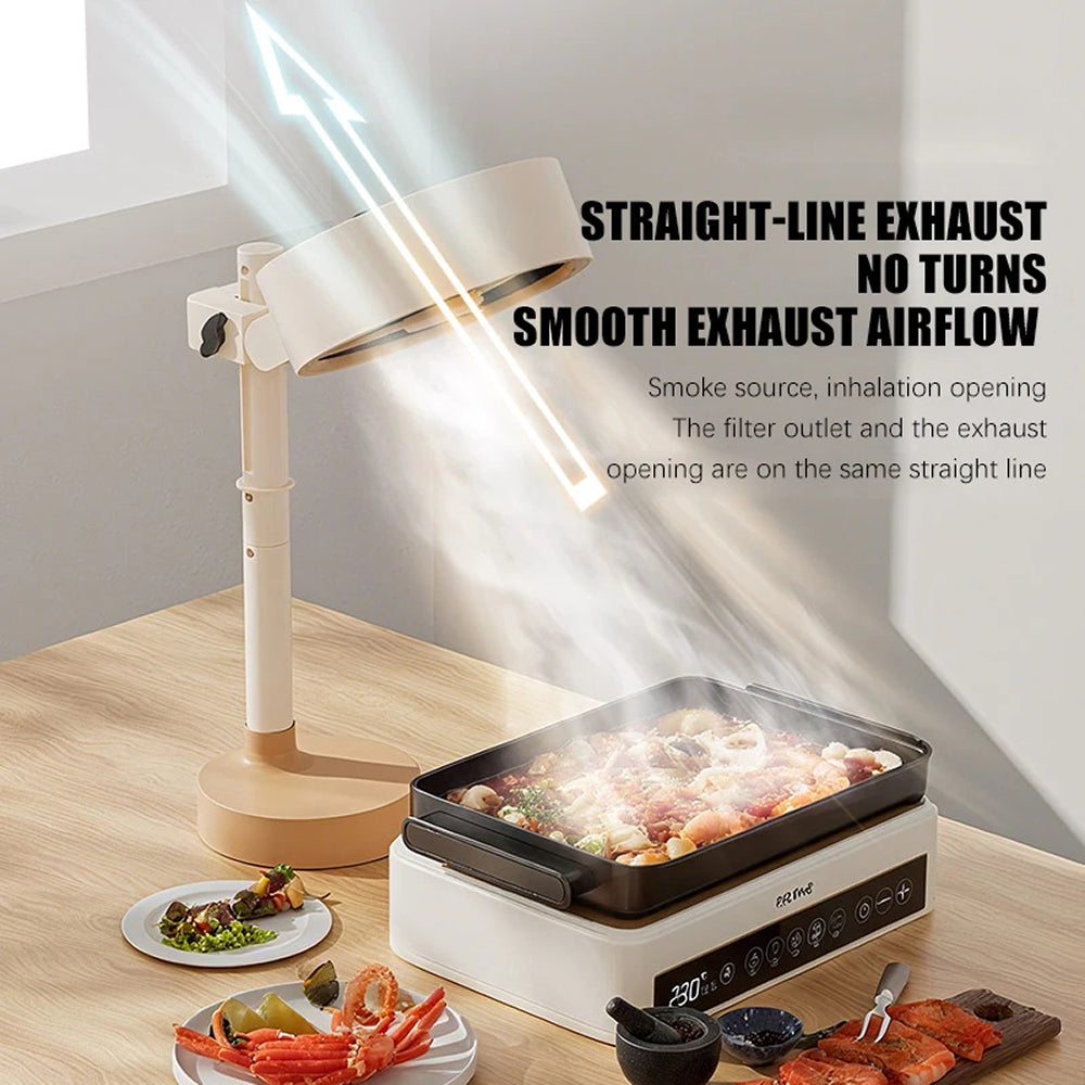 MittPillo Portable Range Hood Countertop Ductless Desktop Exhaust Fan