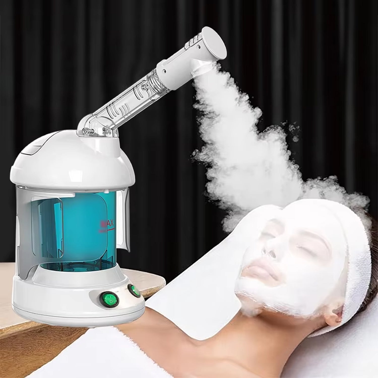 MysToral Nano Ionic Facial Steamer with 360° Rotating Nozzle, Aromatherapy Slot and 3-Minute Rapid Heat-Up