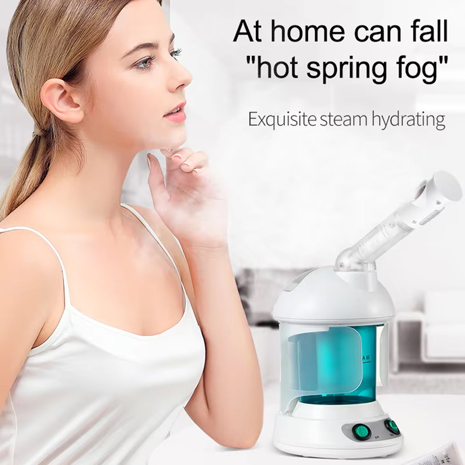 MysToral Nano Ionic Facial Steamer with 360° Rotating Nozzle, Aromatherapy Slot and 3-Minute Rapid Heat-Up