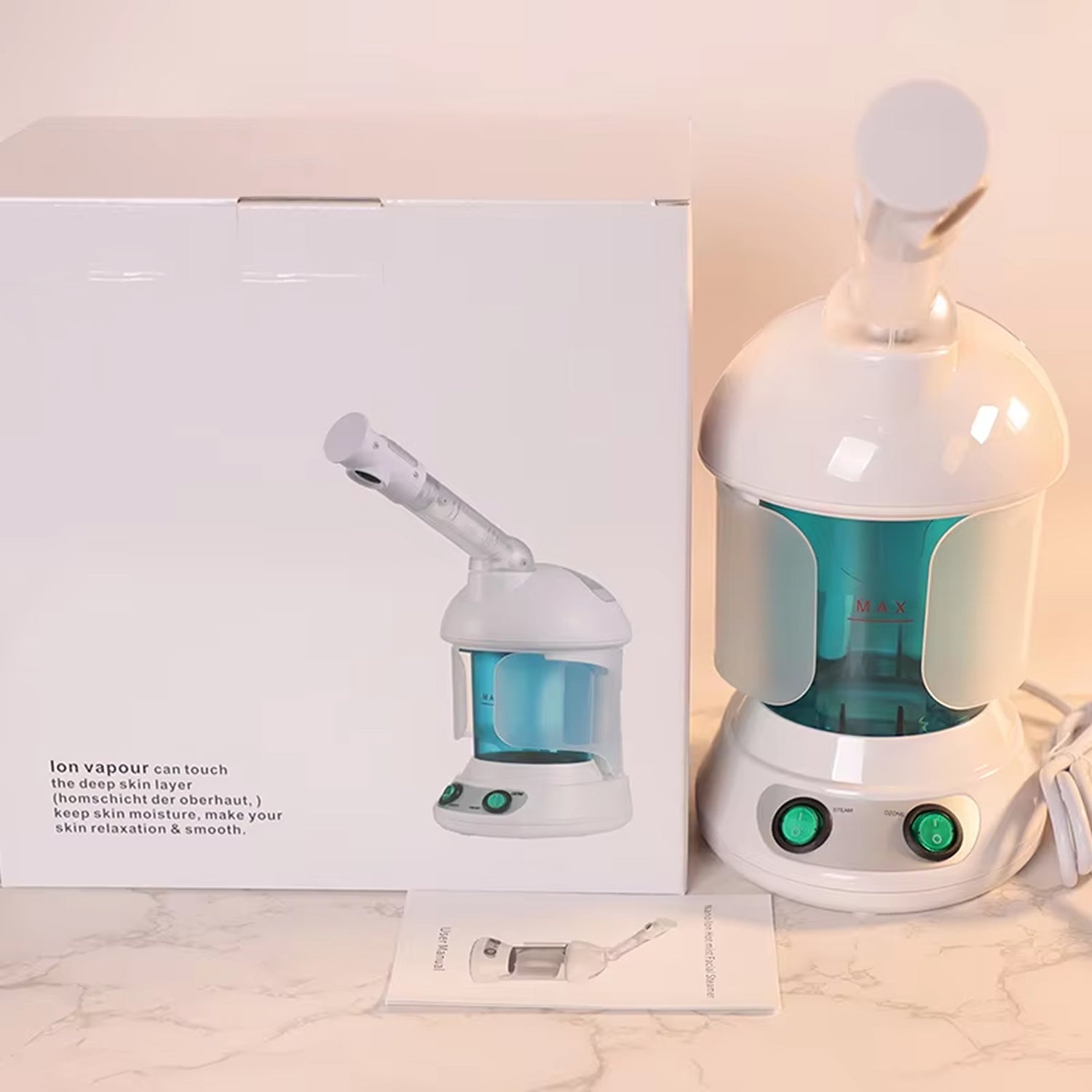 MysToral Nano Ionic Facial Steamer with 360° Rotating Nozzle, Aromatherapy Slot and 3-Minute Rapid Heat-Up