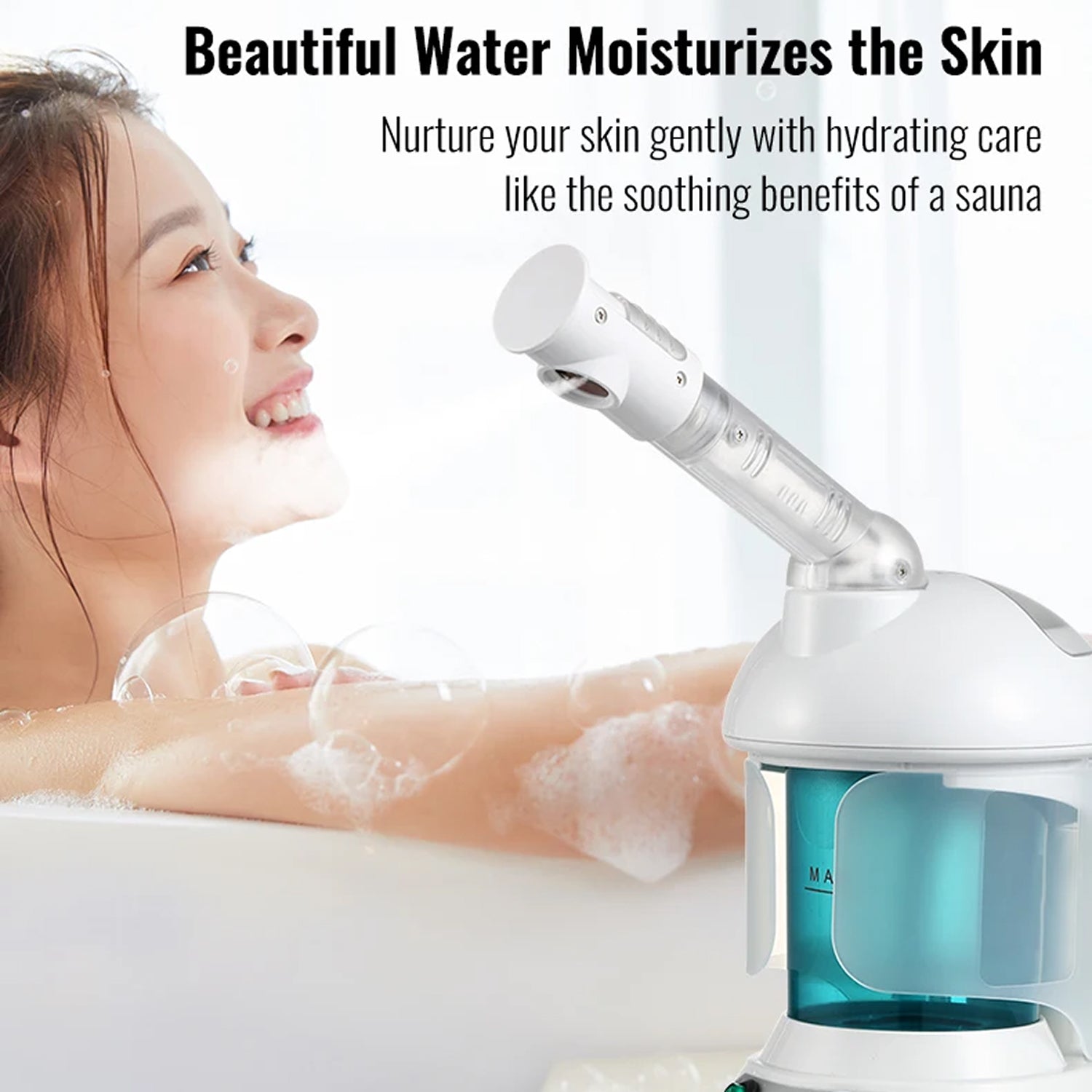 MysToral Nano Ionic Facial Steamer with 360° Rotating Nozzle, Aromatherapy Slot and 3-Minute Rapid Heat-Up