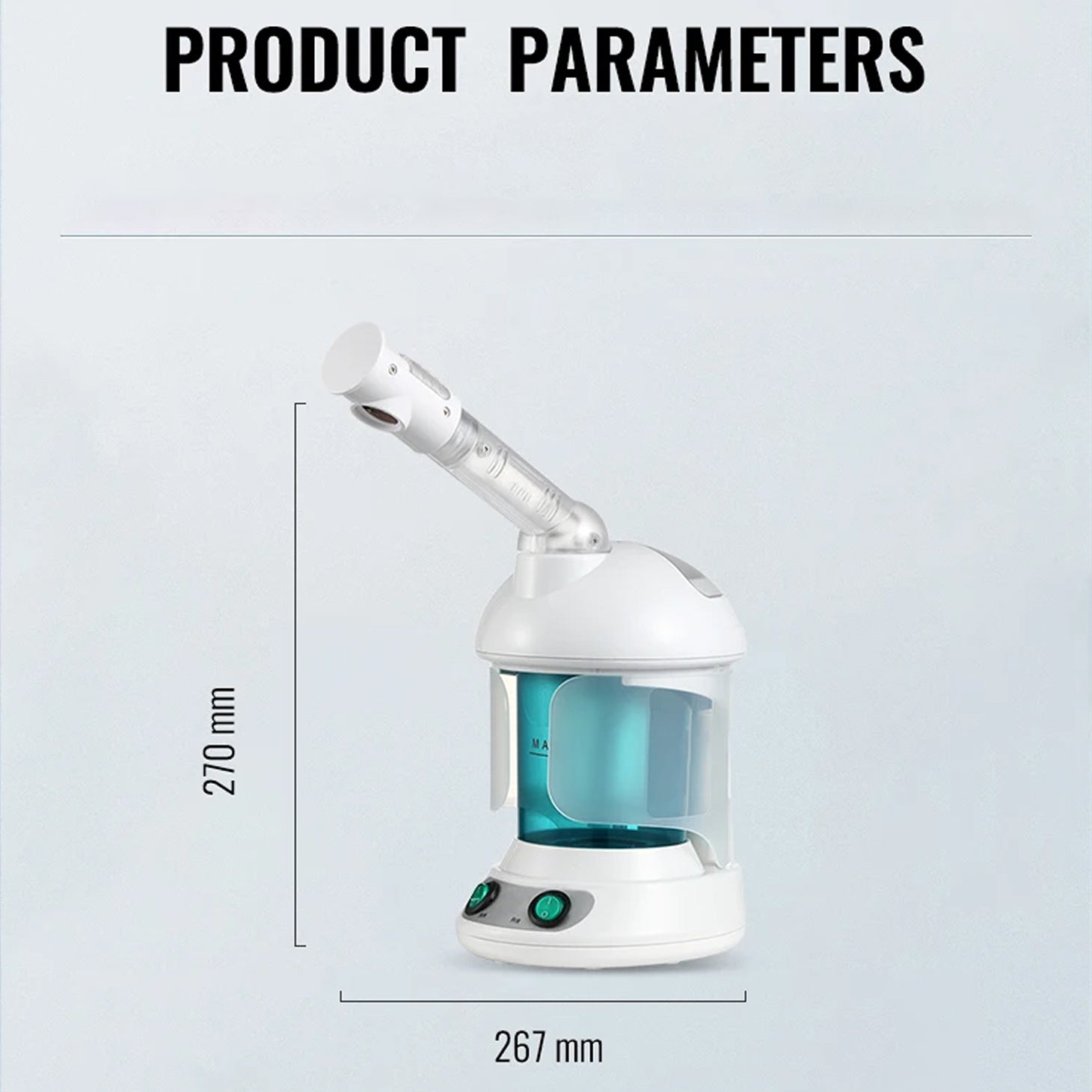 MysToral Nano Ionic Facial Steamer with 360° Rotating Nozzle, Aromatherapy Slot and 3-Minute Rapid Heat-Up