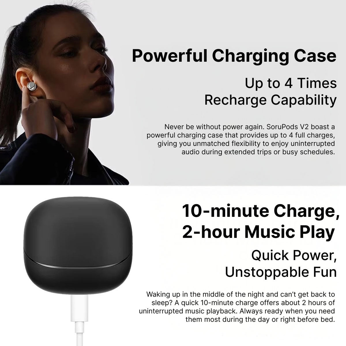 NapBudli Sleep Earbuds - Ultra-Lightweight 2.83g Side Sleeper Headphones, Bluetooth 5.4 with Noise Reduction & 400mAh Battery