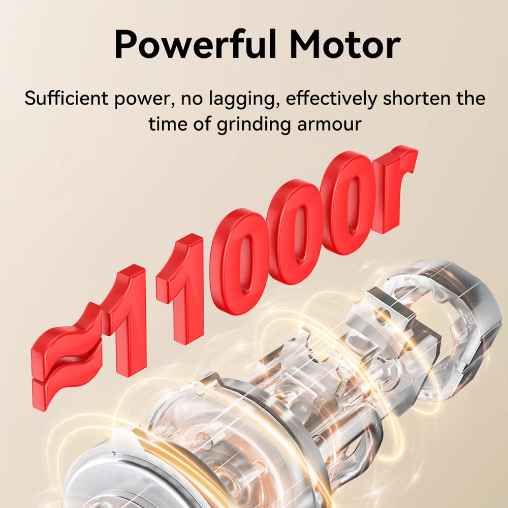 NaxiGriva Dog Nail Grinder 7-Speed Motor Ultra-Quiet 45dB with 3-Gear LED Light and USB-C