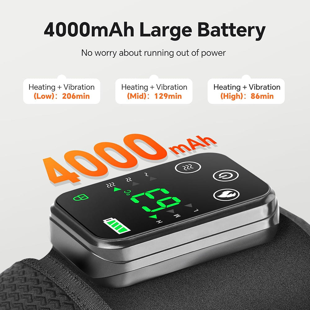 NeeVanix 3-in-1 Smart Joint Massager with 4000mAh Battery, 3-Level Thermal Therapy (45–65°C), and Multi-Strap Joint Support