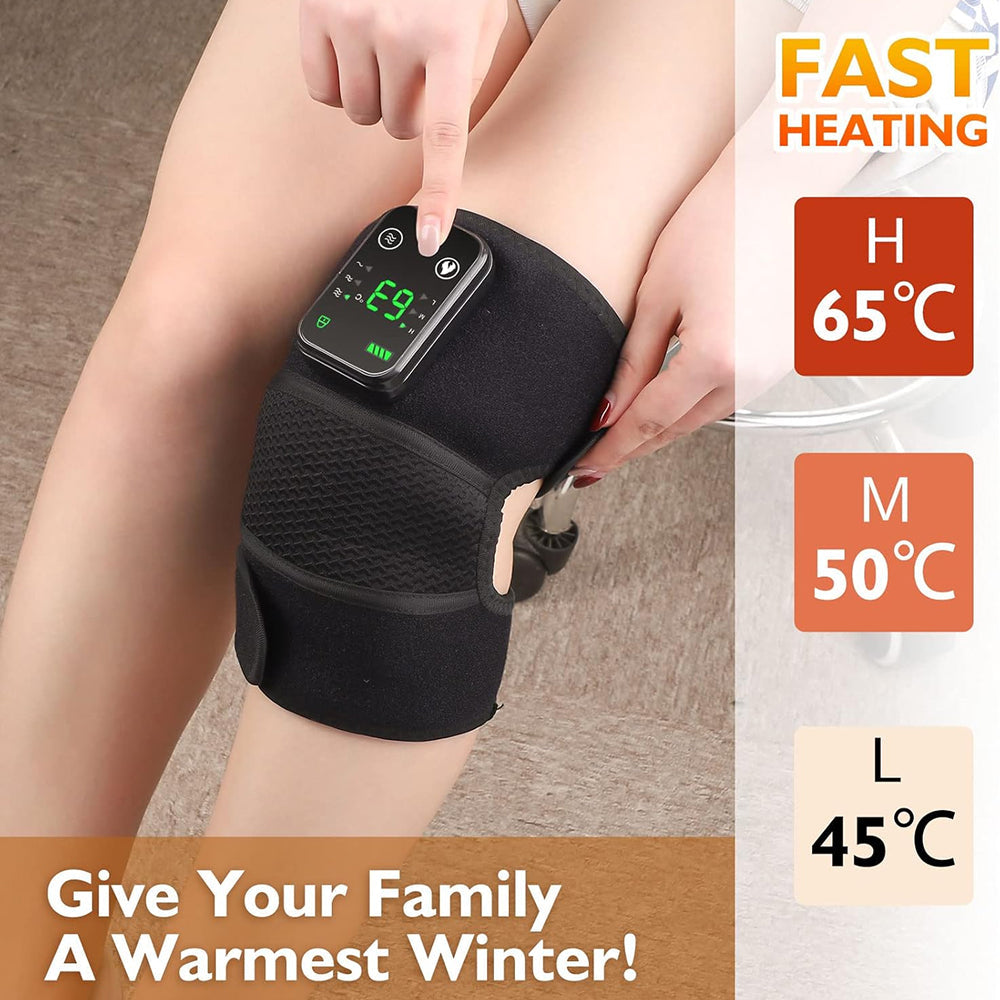 NeeVanix 3-in-1 Smart Joint Massager with 4000mAh Battery, 3-Level Thermal Therapy (45–65°C), and Multi-Strap Joint Support