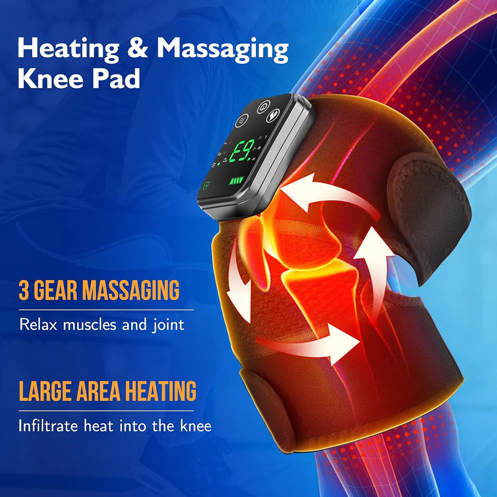NeeVanix 3-in-1 Smart Joint Massager with 4000mAh Battery, 3-Level Thermal Therapy (45–65°C), and Multi-Strap Joint Support